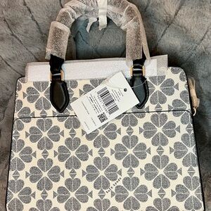 Kate Spade Black and White Floral Crossbody Bag or Satchel